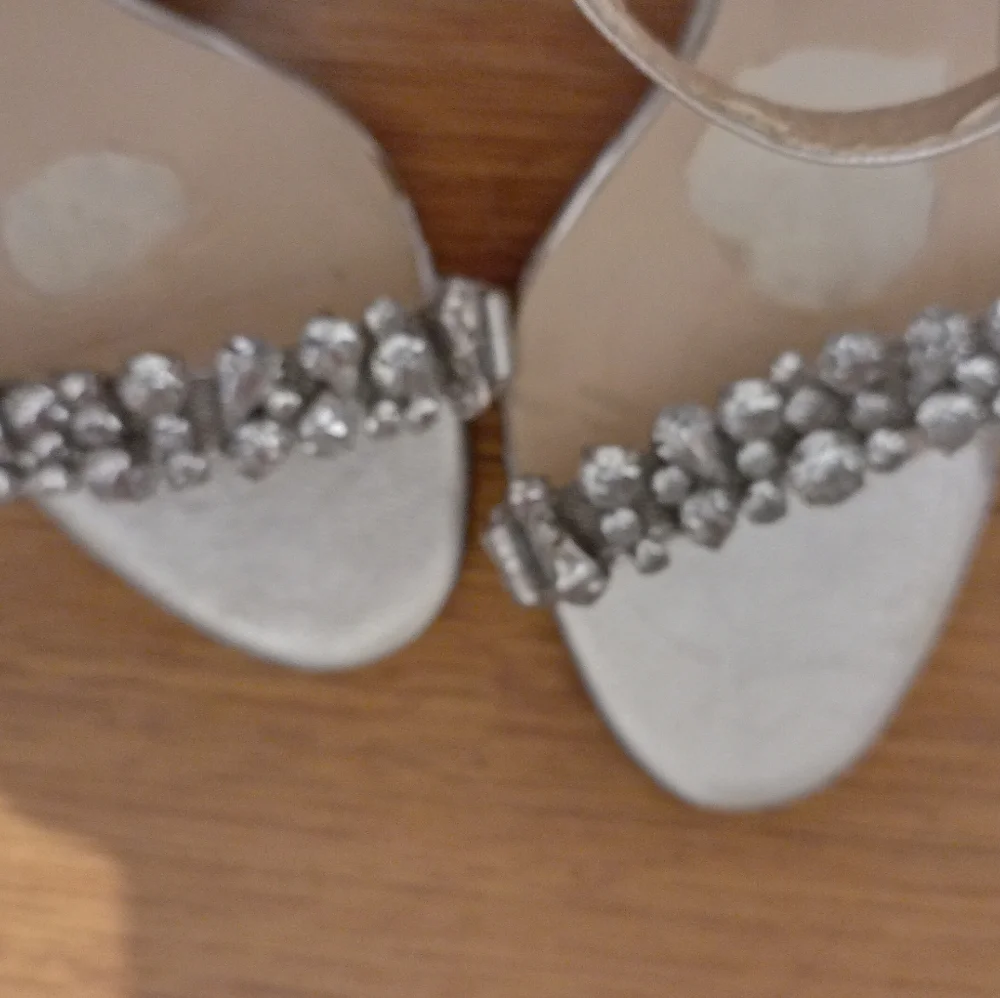 Tony Bianco Silver Kosta Diamente  strap stiletto heel in size 6 - Picture 5 of 9